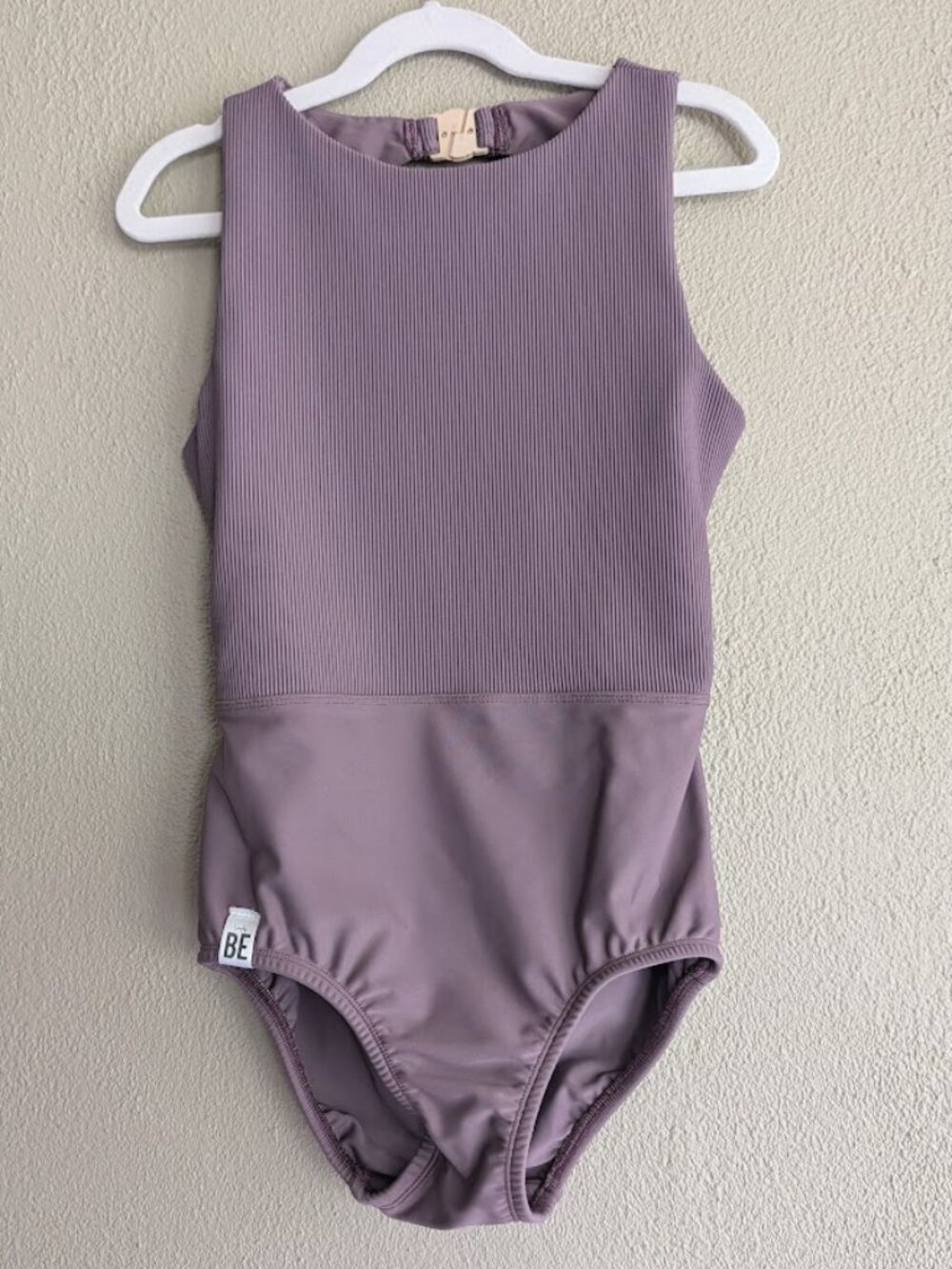 SimplyBE Dancewear * BErefined Mauve Mist Leotard Ribbed * Adult XS